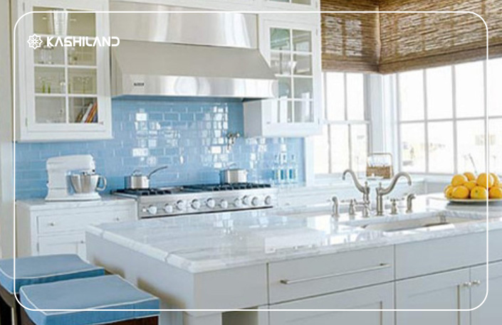 کاشی بین کابینتی طرح شیشهای