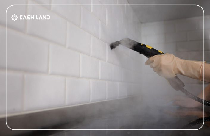 بخارشوی خانگی، روشی مدرن و بدون مواد شیمیایی برای تمیز کردن سرامیک دیوار است.