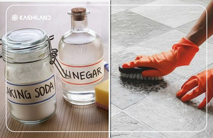 ترکیب سرکه و جوش شیرین برای تمیز کردن سرامیک