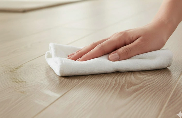 خشک کردن سطح سرامیک با دستمال میکروفایبر